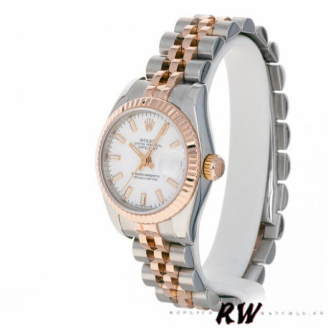 Rolex Datejust 179171 White Dial Fluted Bezel 26MM Lady Replica Watch