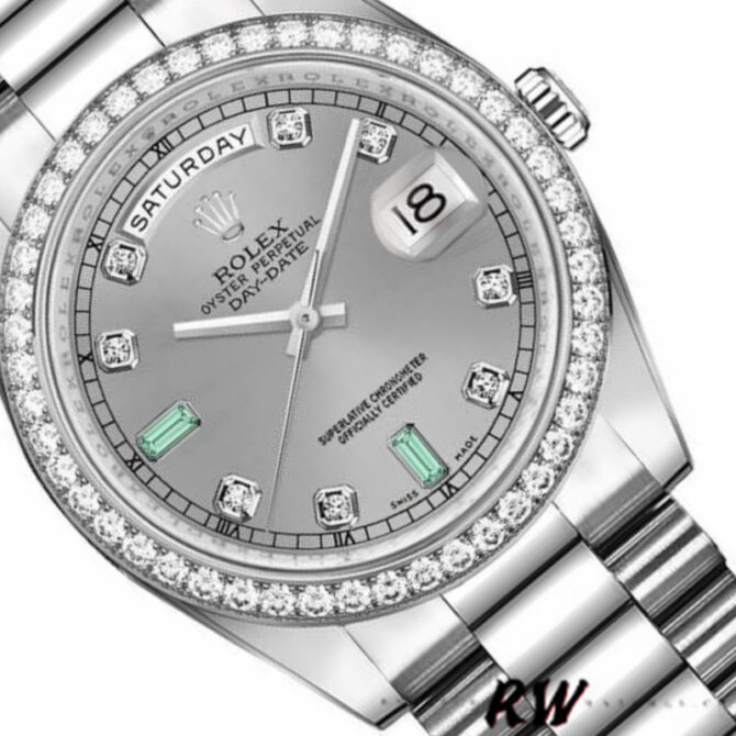 Replica Rolex Day-Date 118239 Rhodium Roman Dial 36mm Unisex Watch