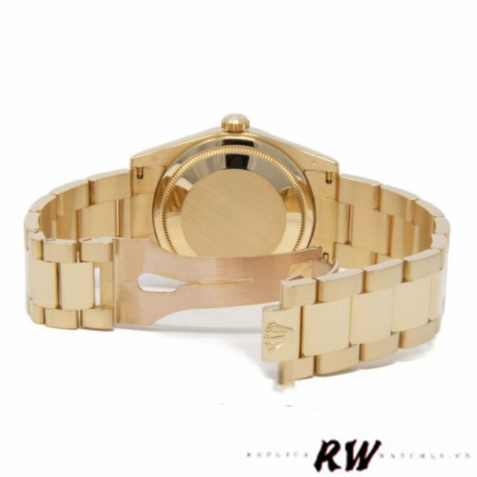 Replica Rolex Day-Date 118208 White Dial Yellow Gold 36mm Unisex Watch