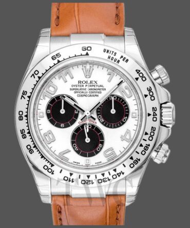 Rolex Daytona 116519 Panda Dial Brown Leather Strap 40mm Mens Replica Watch