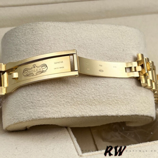 Replica Rolex Day-Date 118209 White Gold Silver Diamond Dial Automatic 36mm Unisex Watch