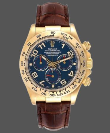 Rolex Cosmograph Daytona 116518 Yellow Gold Blue Dial 40mm Mens Replica Watch