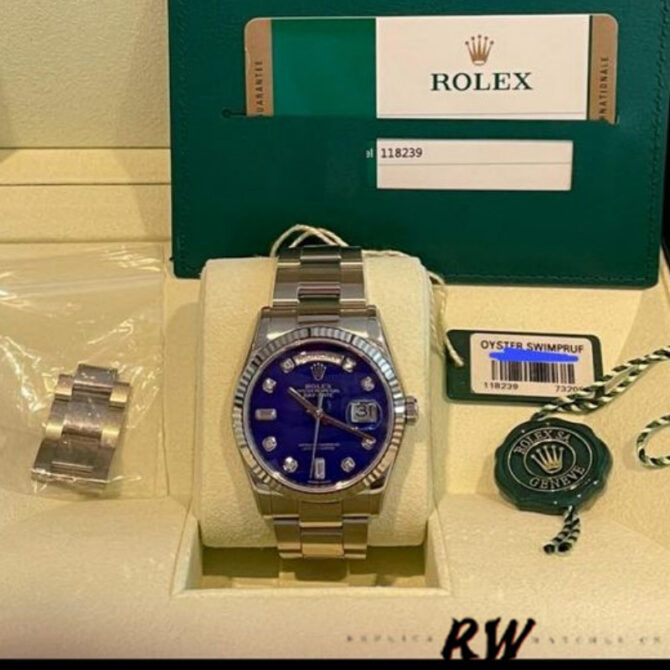 Replica Rolex Day-Date 118235 Rose Gold Chocolate Brown Dial 36mm Unisex Watch