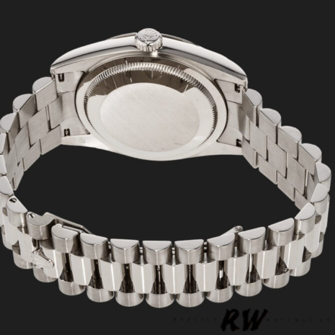 Replica Rolex Day-Date 118209 White Gold Silver Dial Automatic 36mm Unisex Watch