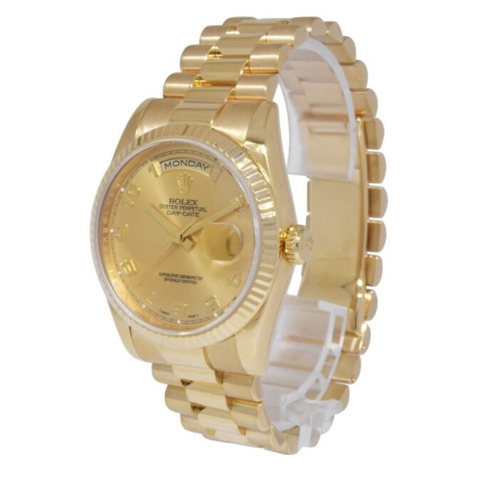 Replica Rolex Day-Date 118238 Champagne Dial Yellow gold 36mm Unisex Watch