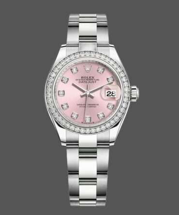 Rolex Datejust Pink Diamond Dial Oyster Bracelet 279384RBR PDO 28mm Lady Replica Watch