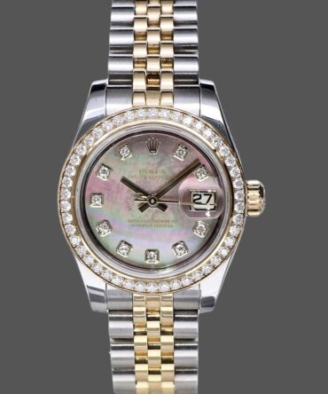 Rolex Datejust 179383 Black Mother Of Pearl Dial 26MM Lady Replica Watch