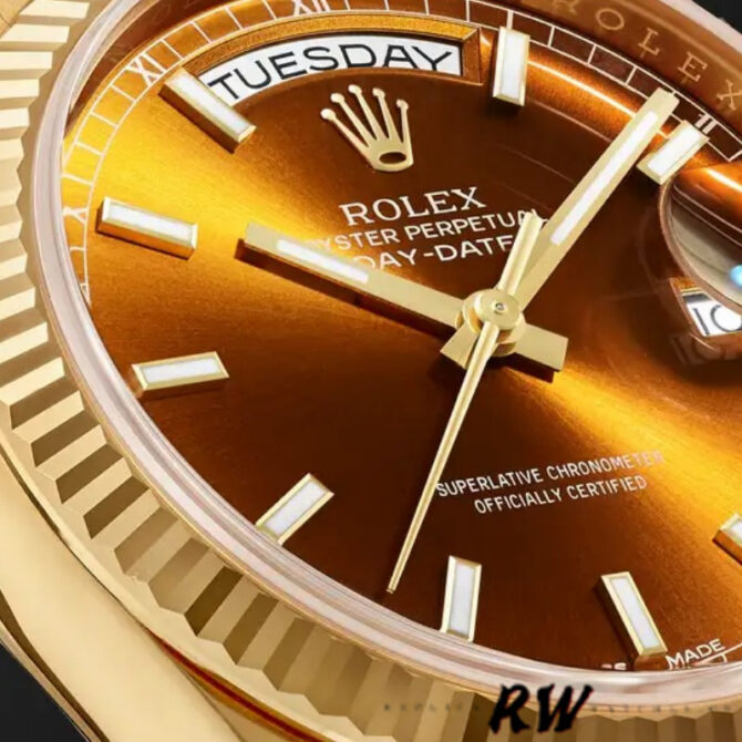 Replica Rolex Day-Date 118238 Dark Mother of Pearl 36mm Unisex Watch