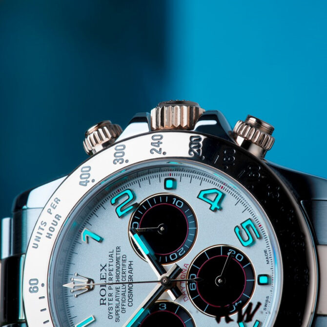 Rolex Daytona 116523 White Arabic Panda Dial 40mm Mens Replica Watch