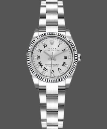 Rolex Oyster Perpetual 176234 Silver Roman Diamond Dial 26MM Lady Replica Watch