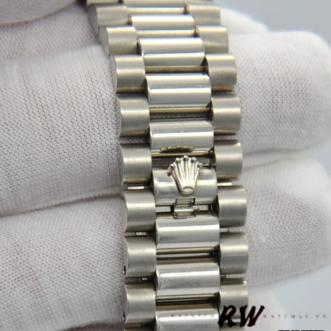 Replica Rolex Day-Date 218206 Ice Blue Roman Numeral Dial Platinum 41MM Mens Watch