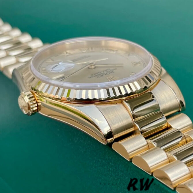 Replica Rolex Day-Date 118235 MOP Black Dial 36mm Unisex Watch
