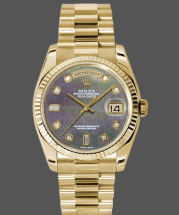 Replica Rolex Day-Date 118238 Dark Mother of Pearl 36mm Unisex Watch