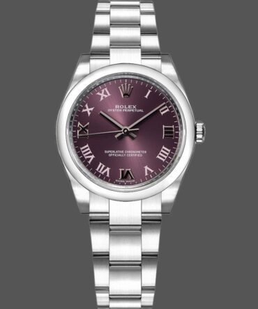 Rolex Oyster Perpetual 177200 Grape Red Dial 31mm Lady Replica Watch