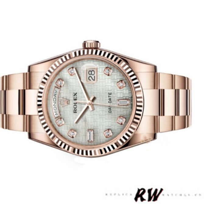 Replica Rolex Day-Date 118235 Rose Gold Chocolate Brown Dial 36mm Unisex Watch