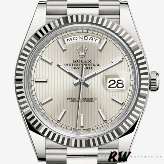 Replica Rolex Day-Date 228396TBR Ice Blue Diamond Dial Diamond Bezel 40mm Mens Watch