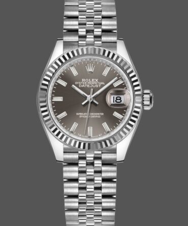Rolex Datejust 279174 Stainless Steel Dark Grey Index Dial 28mm Lady Replica Watch