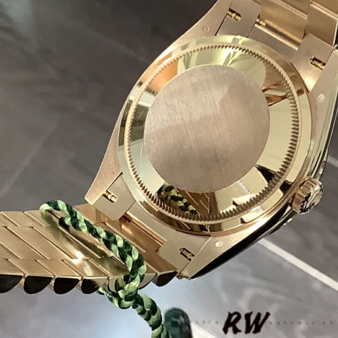 Replica Rolex Day-Date 36MM 128345RBR 0028 Mother of Pearl White Dial Everose Gold Unisex Watch