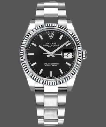 Rolex Oyster Perpetual Date 115234 Black Dial 34mm Unisex Replica Watch