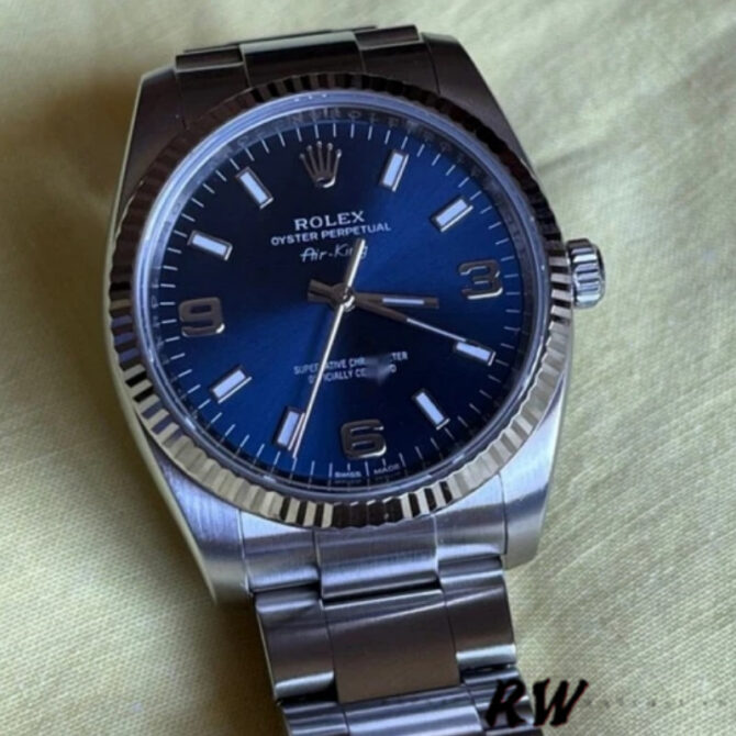 Rolex Oyster Perpetual Air-King 114200 White Dial 34mm Automatic Unisex replica watch