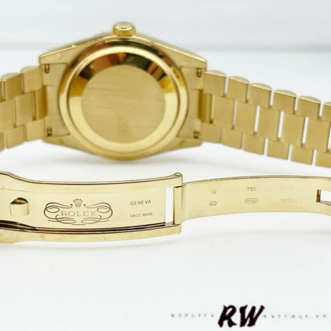 Replica Rolex Day-Date 118238 Yellow Gold Champagne Jubilee Diamond Dial 36mm Unisex Watch