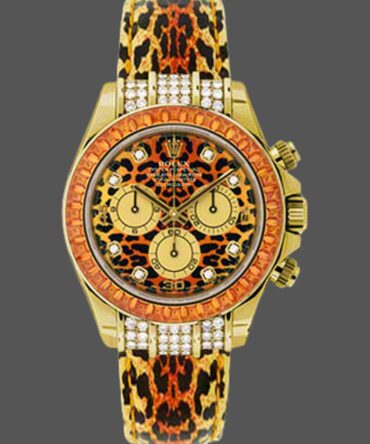 Rolex Daytona 116598 Leopard Orange Diamond Dial 40MM Mens Replica Watch