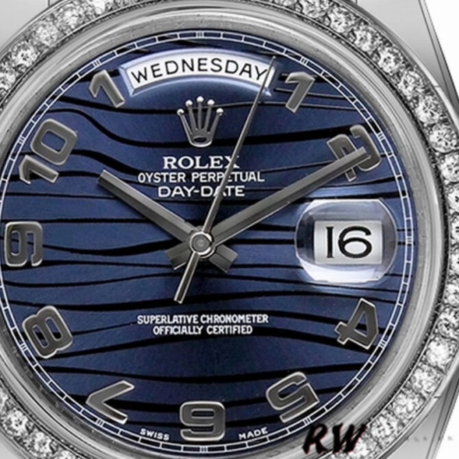 Replica Rolex Day-Date 218349 Wave Blue Dial 41MM Mens Watch