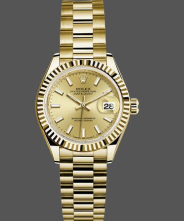Rolex Datejust 279178 Champagne Index Dial Fluted Bezel 28mm Lady Replica Watch