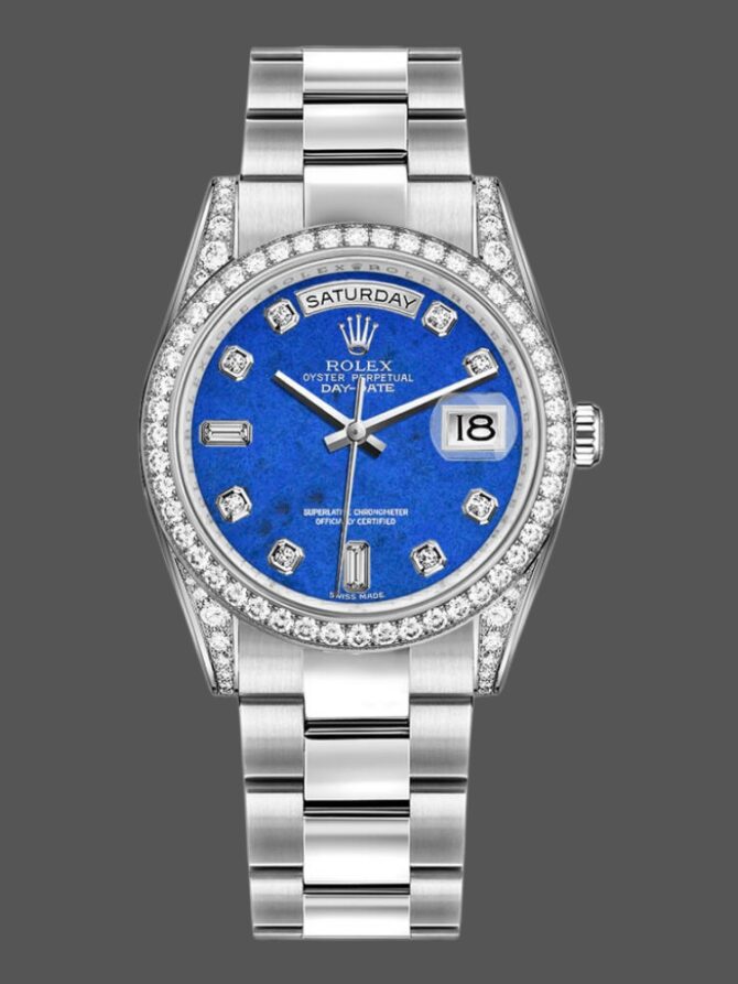 Replica Rolex Day-Date 118389 Meteorite Grey Dial 36MM Unisex Watch