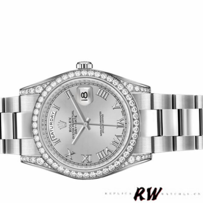 Replica Rolex Day-Date 118389 Meteorite Grey Dial 36MM Unisex Watch