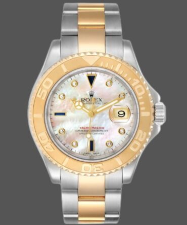 Rolex Yachtmaster 16623 Steel Yellow Gold Mother of Pearl White Dial 40MM Mens Replica Watch