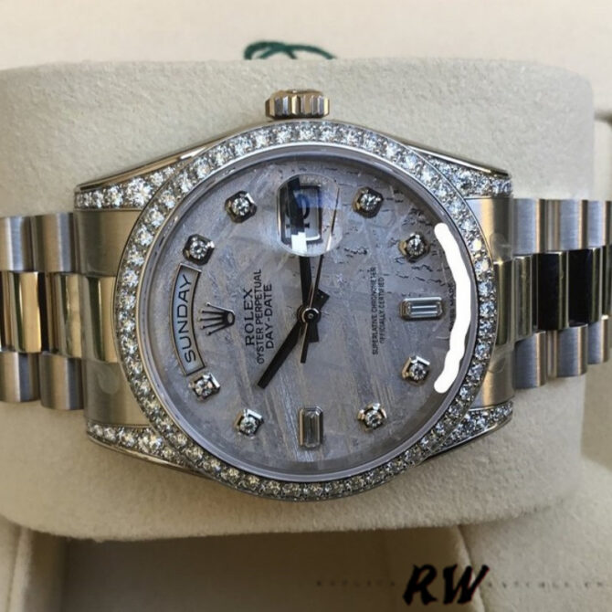 Replica Rolex Day-Date 118389 Meteorite Grey Dial 36MM Unisex Watch
