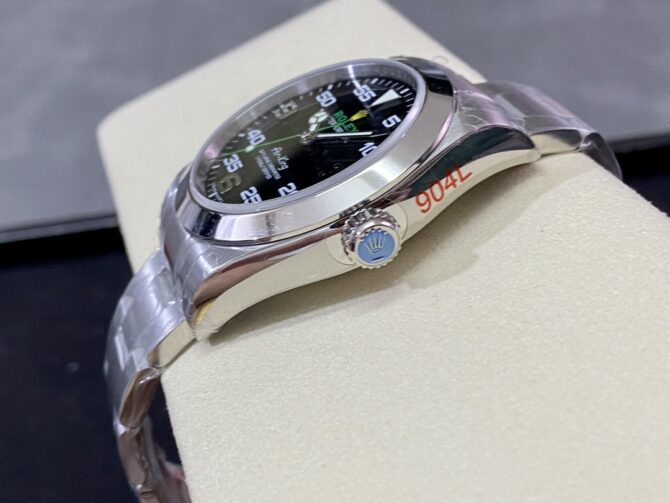Rolex Air-King Stainless Steel Black Arabic Dial 116900 40mm Mens Replica Watch