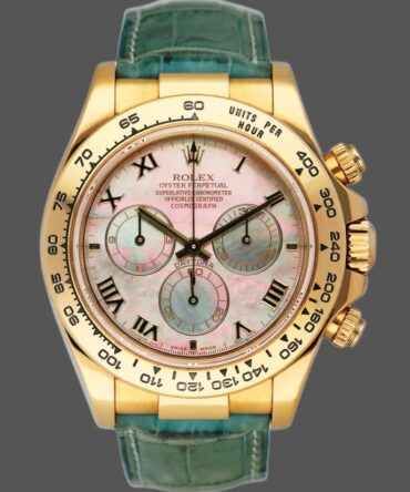 Rolex Daytona 116518 Blue leather strap MOP Dial 40mm Mens Replica Watch