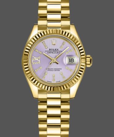 Rolex Datejust 279178 Lilac Purple Dial Fluted Bezel 28mm Lady Replica Watch