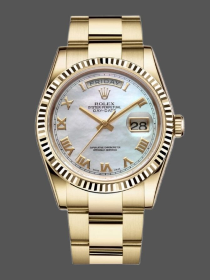 Replica Rolex Day-Date 118235 Rose Gold Chocolate Brown Dial 36mm Unisex Watch