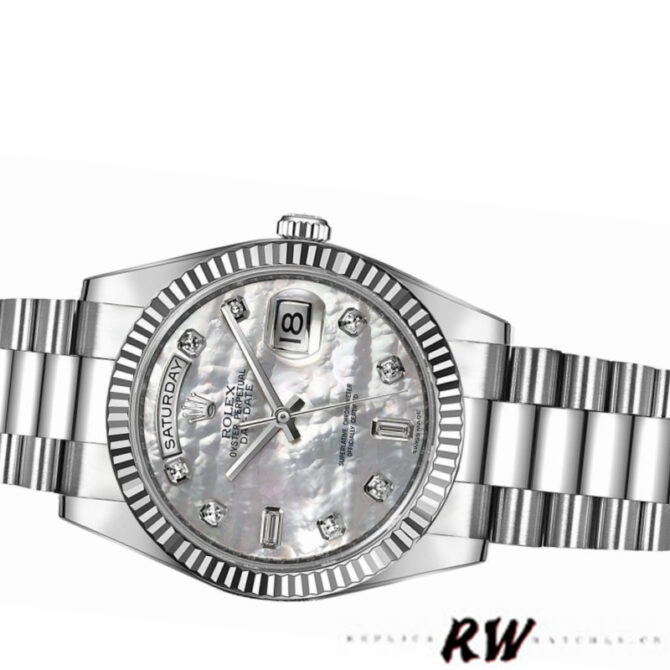 Replica Rolex Day-Date 118239 MOP Diamond Dial 36mm Unisex Watch