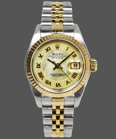 Rolex Datejust 179173 Decorated Mother Of Pearl Champagne Dial 26MM Lady Replica Watch