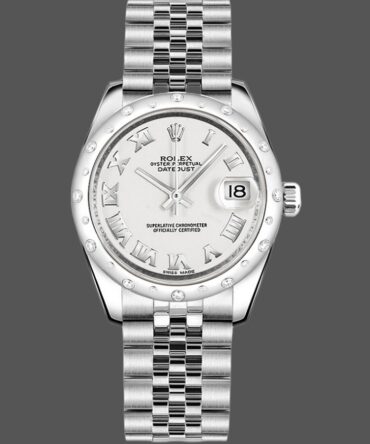 Rolex Datejust 178344 Stainless Steel White Roman Numeral Dial 31MM Lady Replica Watch