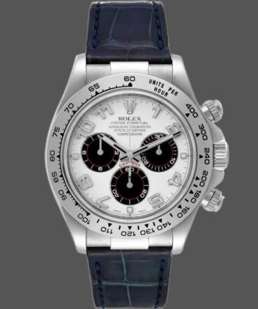 Rolex Daytona 116519 Panda Dial Blue Leather Strap 40mm Mens Replica Watch
