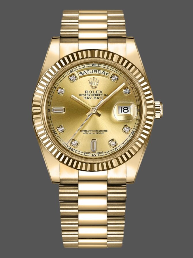 Replica Rolex Day-Date 218238 Champagne Dial Yellow Gold 41MM Mens Watch