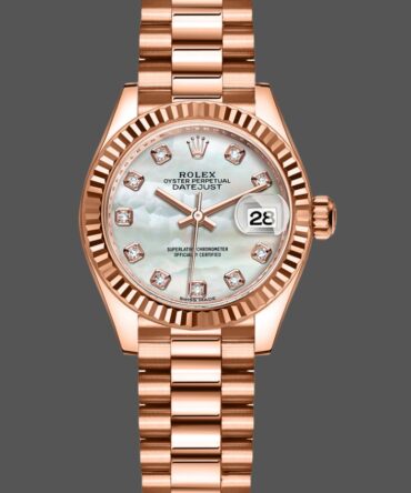 Rolex Datejust 279175 Mother Of Pearl Diamonds Dial Fluted Bezel 28mm Lady Replica Watch