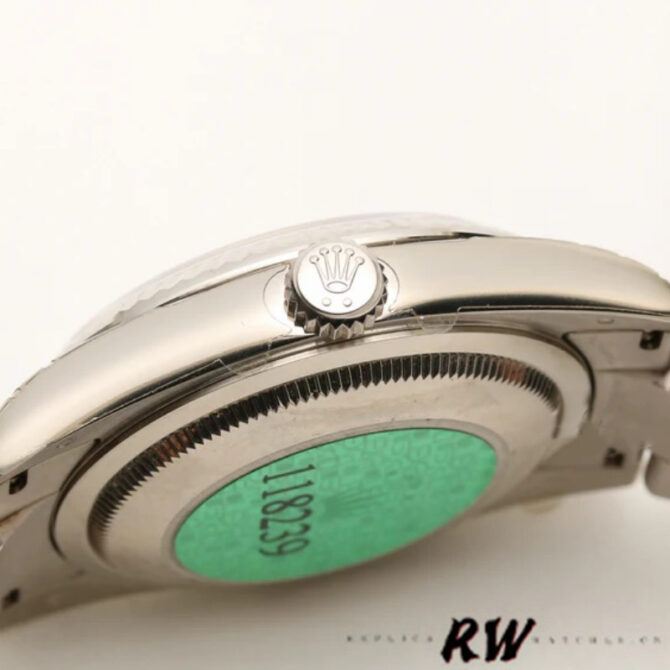 Replica Rolex Day-Date 118239 Mother of Pearl White Dial Fluted Bezel 36mm Unisex Watch