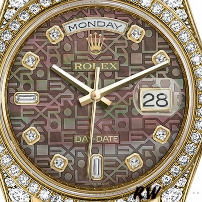 Replica Rolex Day-Date 118388 Mother of Pearl Jubilee Diamond Dial 36mm Unisex Watch