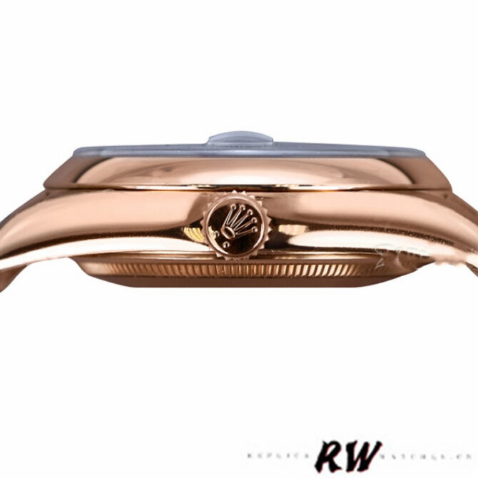 Replica Rolex Day-Date 118205 Rose Gold Champagne Diamond Dial 36mm Unisex Watch