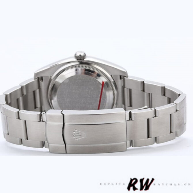 Rolex Oyster Perpetual Air-King 114234 Silver Orange Arabic Dial 34mm Unisex Replica Watch