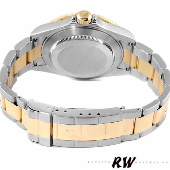 Rolex Submariner 16613 Steel Gold Diamond Sapphire Serti Dial 40mm Mens Replica Watch