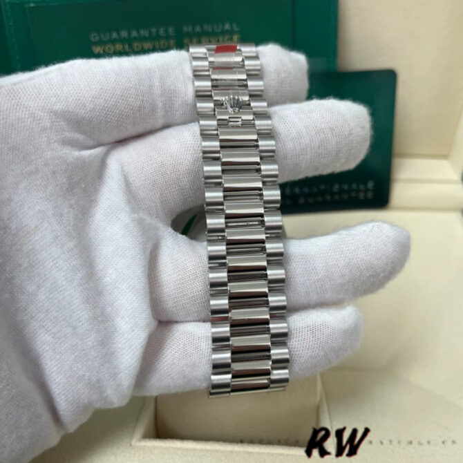Replica Rolex Day-Date 228206 Dark Rhodium Grey Dial Platinum 40MM Mens Watch