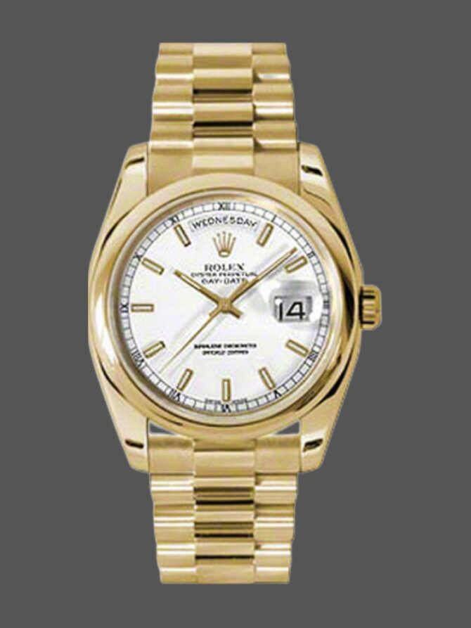 Replica Rolex Day-Date 118208 White Dial 36mm Unisex Watch
