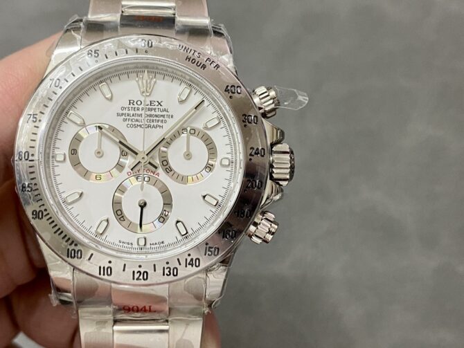 Rolex Daytona 116520 Stainless Steel Case White Dial 40MM Mens Replica Watch